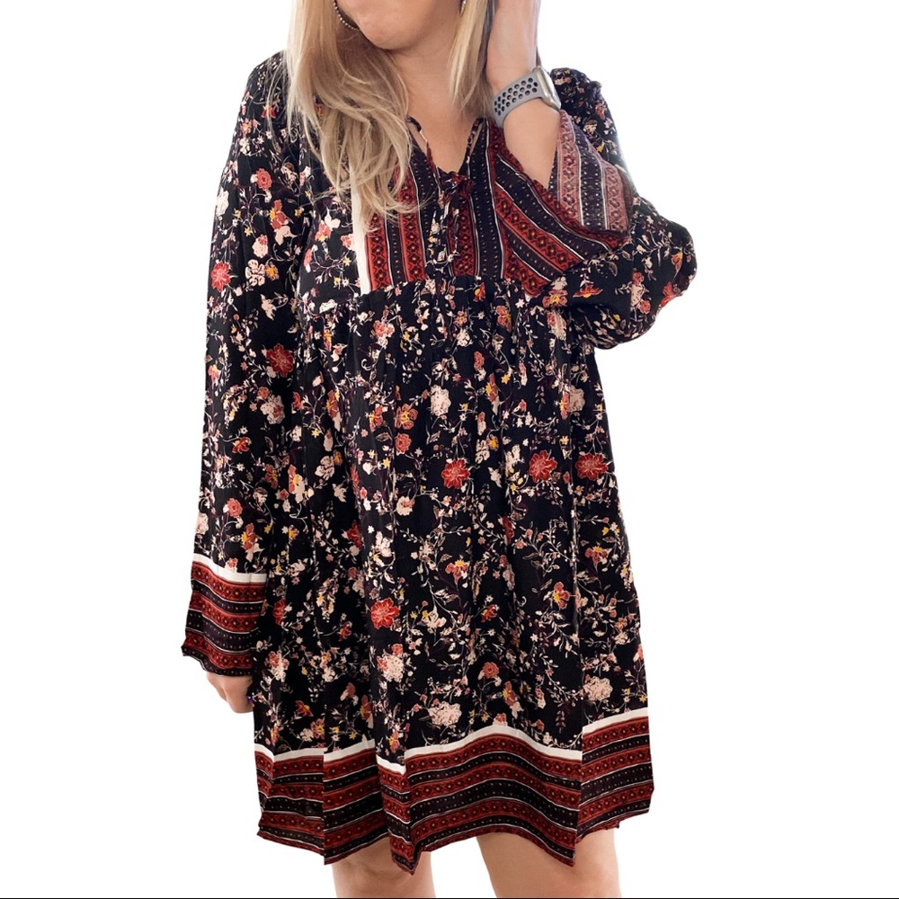 Boho vaca mini dress